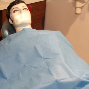patient drape with adhesive for implant