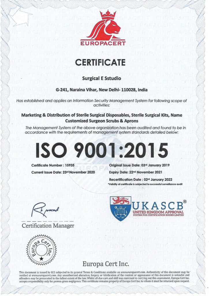 surgical e studio certifications