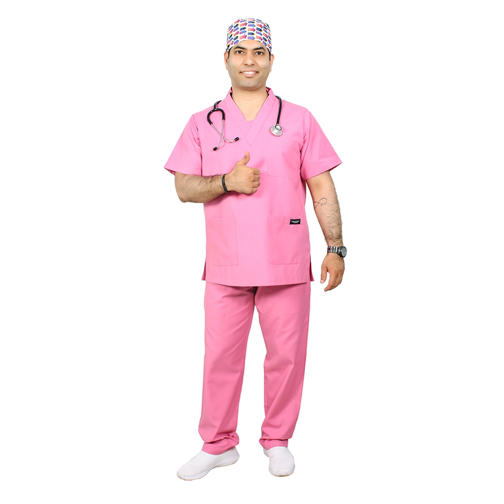 NABH V Neck Surgeon Dress | Scrub Suit | OT Dress | Doctor Dress | Doctor  Uniform [Polyester Material] (38