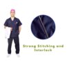 Navy Blue Unisex Surgeon Scrub Suit (Top & Bottom) - Image 4